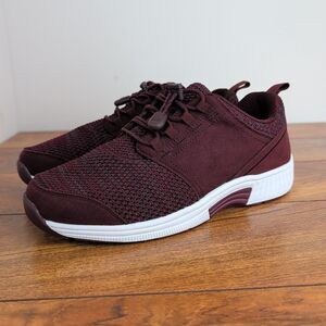 Orthofeet Sneaker Shoes Women's Size 9 2E X-Wide US Red Mesh Casual Comfort Walk